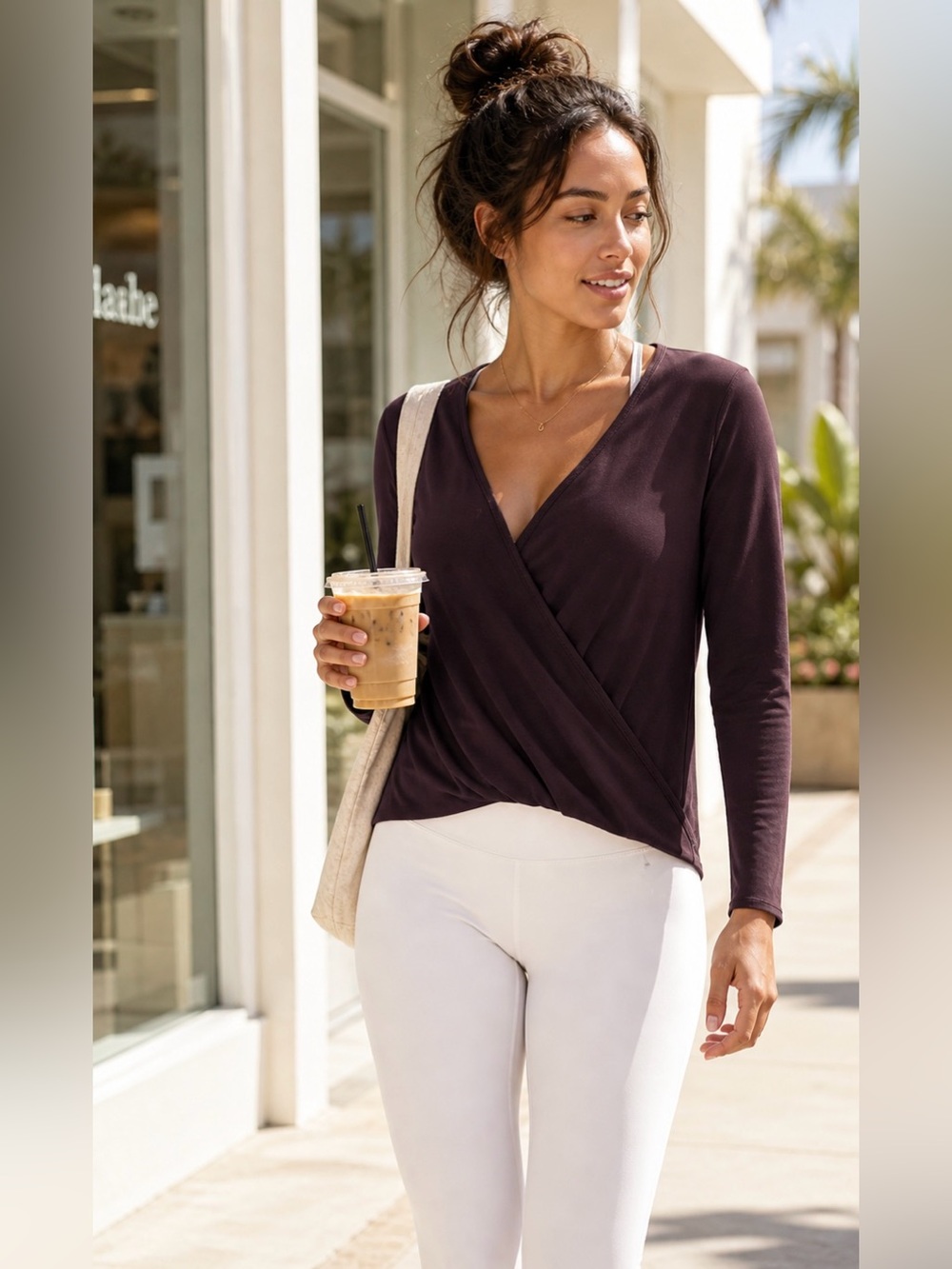 Lululemon Full Freedom Long Sleeve Black Cherry Nulu Top Yoga Athleisure Medium